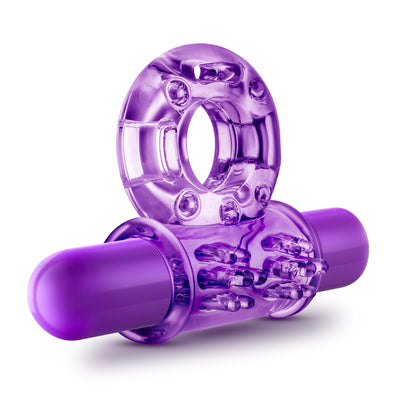 Play With Me Couples Play Vibrating Cock Ring - Purple-Adult Toys - Cock Rings - Vibrating-Blush-Danish Blue Adult Centres