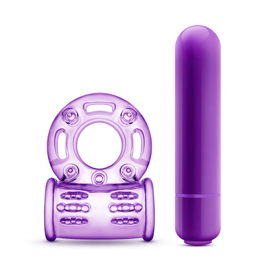 Play With Me Couples Play Vibrating Cock Ring - Purple-Adult Toys - Cock Rings - Vibrating-Blush-Danish Blue Adult Centres