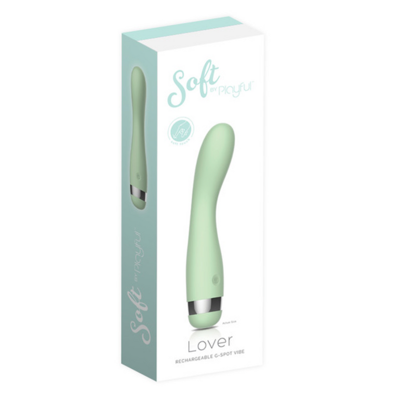 Soft By Playful - Lover Rechargeable G-Spot Vibrator-Adult Toys - Vibrators - G-Spot-Playful-Danish Blue Adult Centres