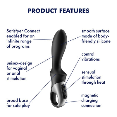 Satisfyer Heat Climax - Black-Adult Toys - Vibrators - G-Spot-Satisfyer-Danish Blue Adult Centres