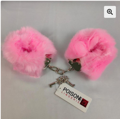 Poison Rose Fluffy Handcuffs-Bondage & Fetish - Cuffs & Restraints-Poison Rose-Danish Blue Adult Centres