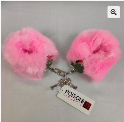 Poison Rose Fluffy Handcuffs-Bondage & Fetish - Cuffs & Restraints-Poison Rose-Danish Blue Adult Centres