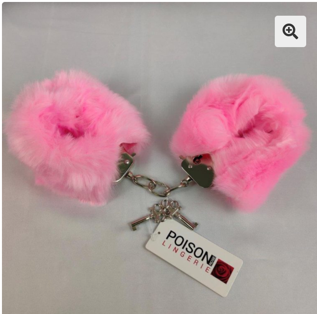 Poison Rose Fluffy Handcuffs-Bondage & Fetish - Cuffs & Restraints-Poison Rose-Danish Blue Adult Centres