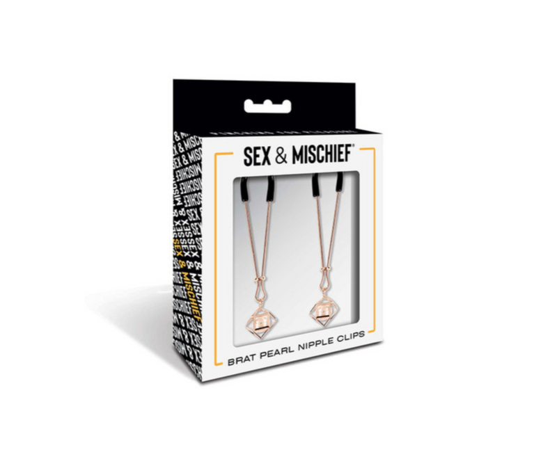 Sex And Mischief - Brat Pearl Nipple Clips-Bondage & Fetish - Cuffs & Restraints-Sex & Mischief-Danish Blue Adult Centres