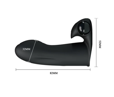 Pretty Love Adonis Fingering Massager - Black-Adult Toys - Vibrators - Clitoral Suction-Pretty Love-Danish Blue Adult Centres