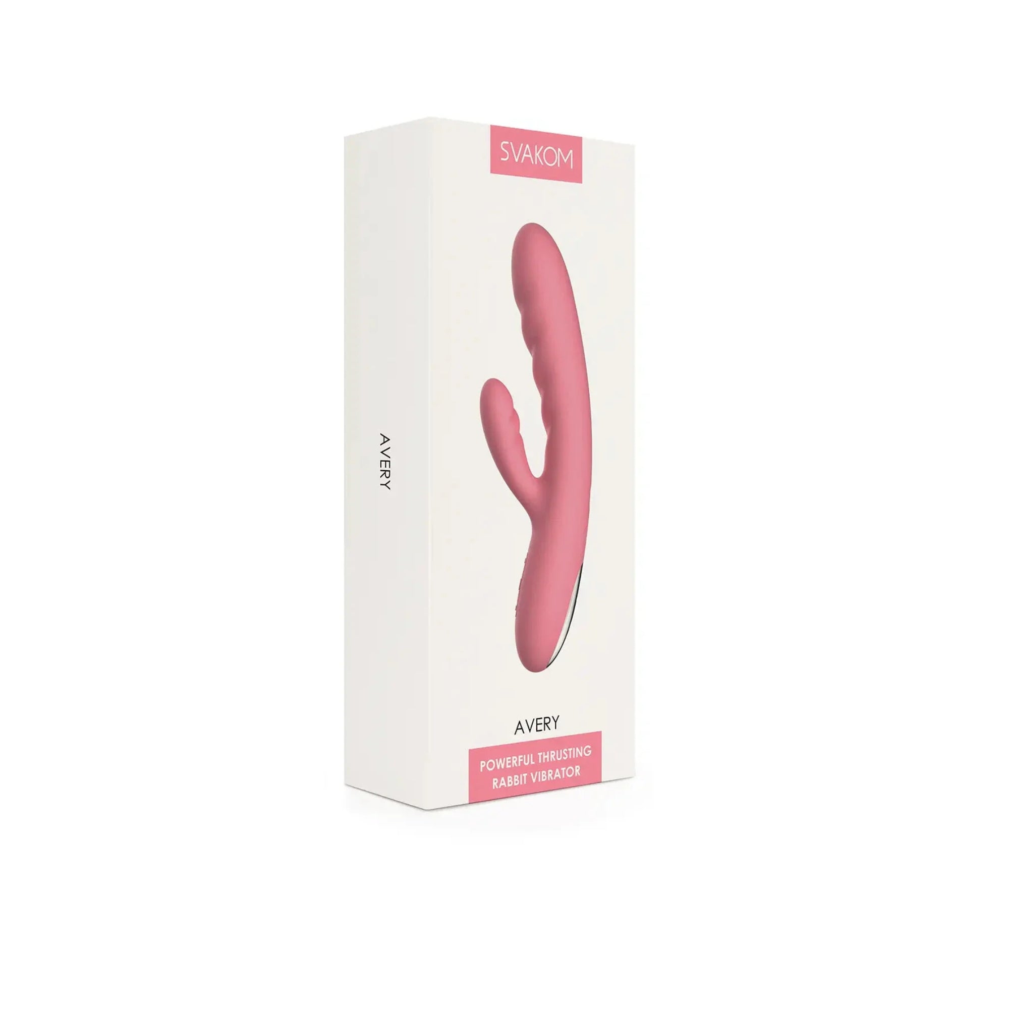 Svakom Avery Thrusting Rabbit Vibrator Pink