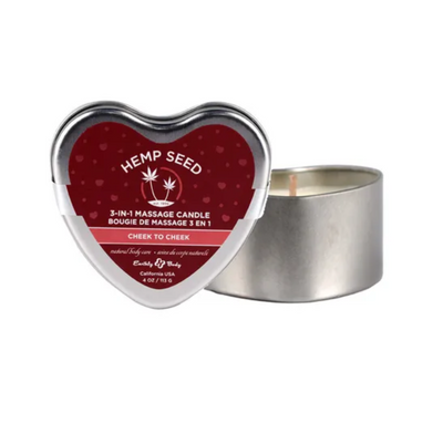 EB Hemp Seed 3 in 1 Massage Heart Candle --Lubricants & Essentials - Massage Oils & Lotions-Danish Blue Adult Centres-Danish Blue Adult Centres