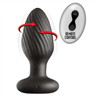 ASS-STATION - Remote Control Vibrating and Rotating Anal Plug-Adult Toys - Anal - Plugs-Nasstoys-Danish Blue Adult Centres