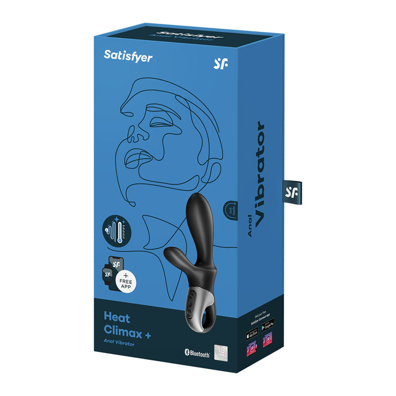 Satisfyer Heat Climax+ - Black-Adult Toys - Vibrators - Rabbits-Satisfyer-Danish Blue Adult Centres