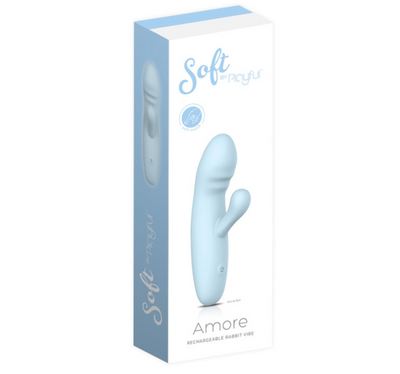 Soft By Playful - Amore Rechargeable Rabbit Vibrator-Adult Toys - Vibrators - Rabbits-Playful-Danish Blue Adult Centres