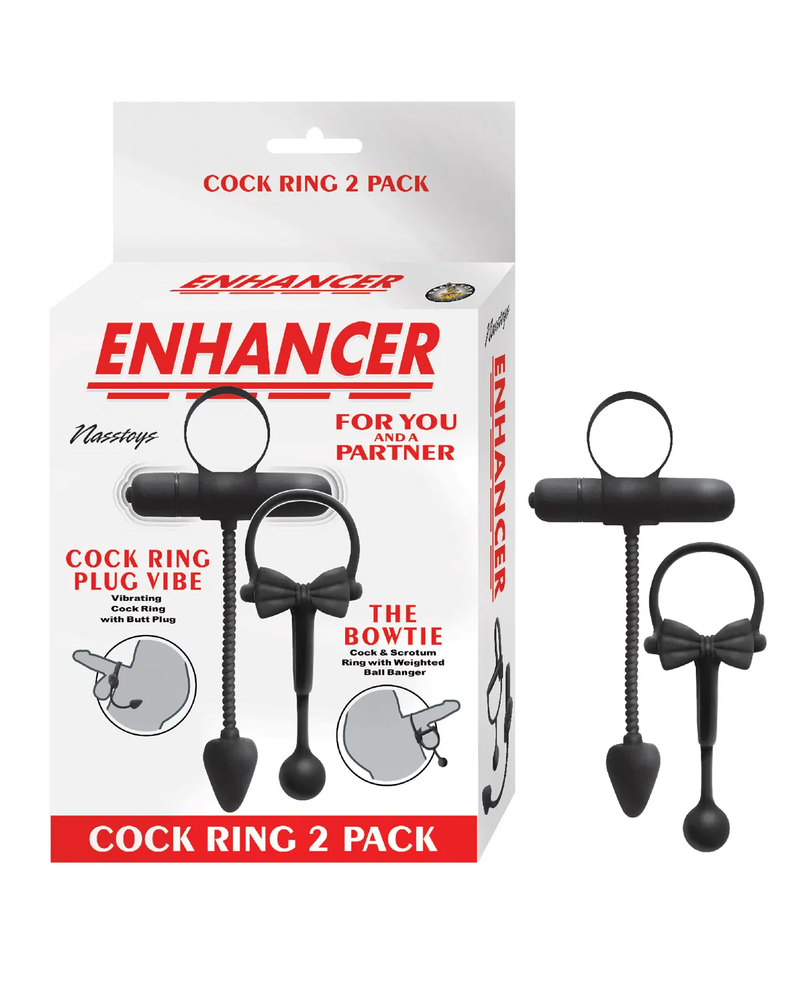 Enhancer - Cockring 2 Pack-Adult Toys - Cock Rings - Vibrating-Nasstoys-Danish Blue Adult Centres