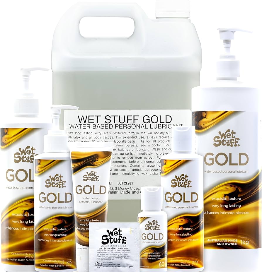 Wet Stuff Gold-Lubricants & Essentials - Lube - Water Based-Wet Stuff-Danish Blue Adult Centres