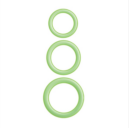 Enhancer - Green Glow Cock Rings 3 pack-Adult Toys - Cock Rings-Nasstoys-Danish Blue Adult Centres