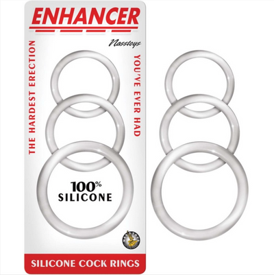 Enhancer - Clear Silicone Cock Rings 3 Pack-Adult Toys - Cock Rings-Nasstoys-Danish Blue Adult Centres