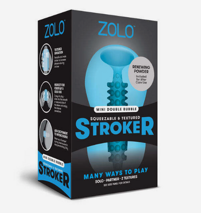 Zolo Mini Bubble Stroker Blue-Adult Toys - Masturbators-Zolo-Danish Blue Adult Centres