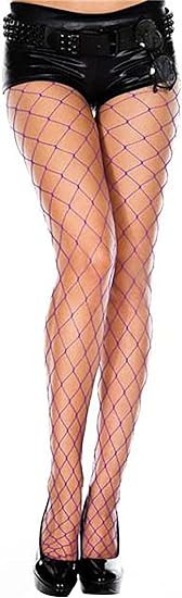 Music Legs Hosiery Spandex Seamless Fence Net Pantyhose O/S BLK