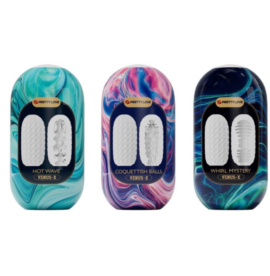 Pretty Love - Venus X Masturbator Eggs Assorted-Adult Toys - Masturbators-Pretty Love-Danish Blue Adult Centres