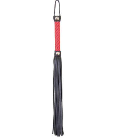 Love In Leather Red Flogger 36CM-Bondage & Fetish - Floggers & Whips-Love In Leather-Danish Blue Adult Centres