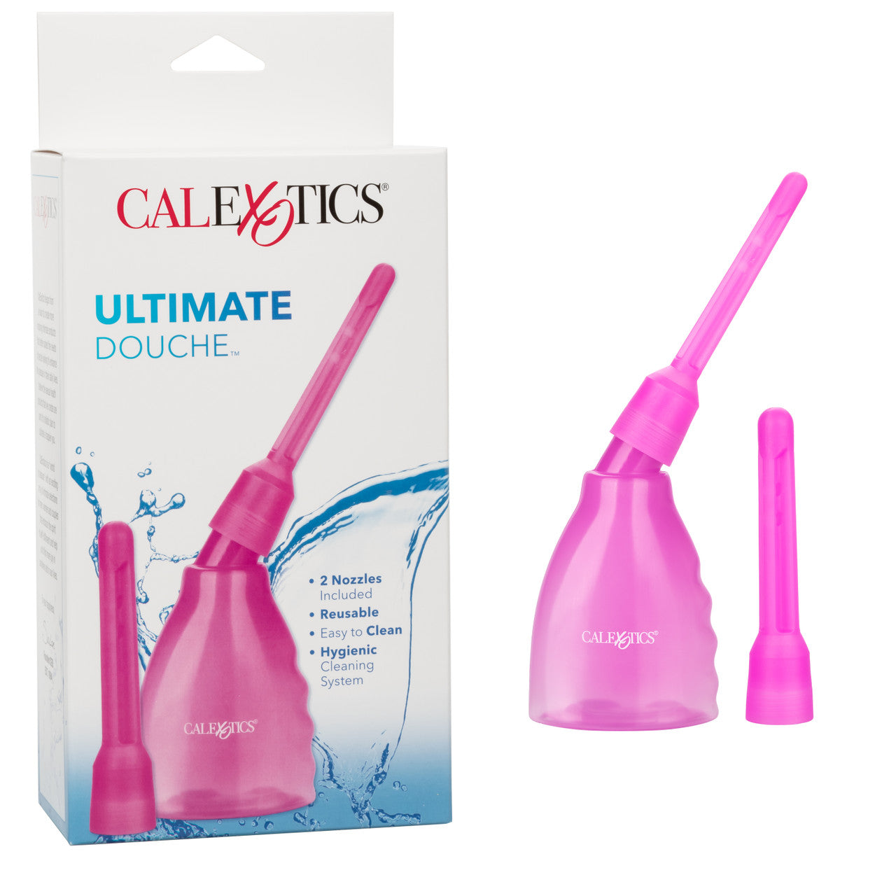CalEx Pink Ultimate Douche w/ 2 Nozzles-Lubricants & Essentials - Douches-CalExotics-Danish Blue Adult Centres