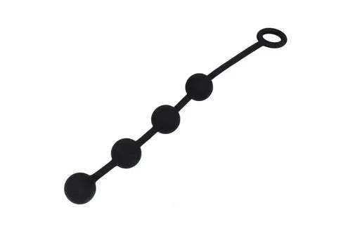 EXCITE Medium Silicone Anal Beads - Black