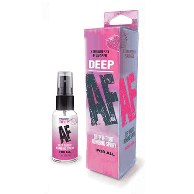 Deep AF Throat Numbing Spray 29ML -Strawberry-Lubricants & Essentials - Creams & Sprays - Oral-LITTLE GENIE-Danish Blue Adult Centres