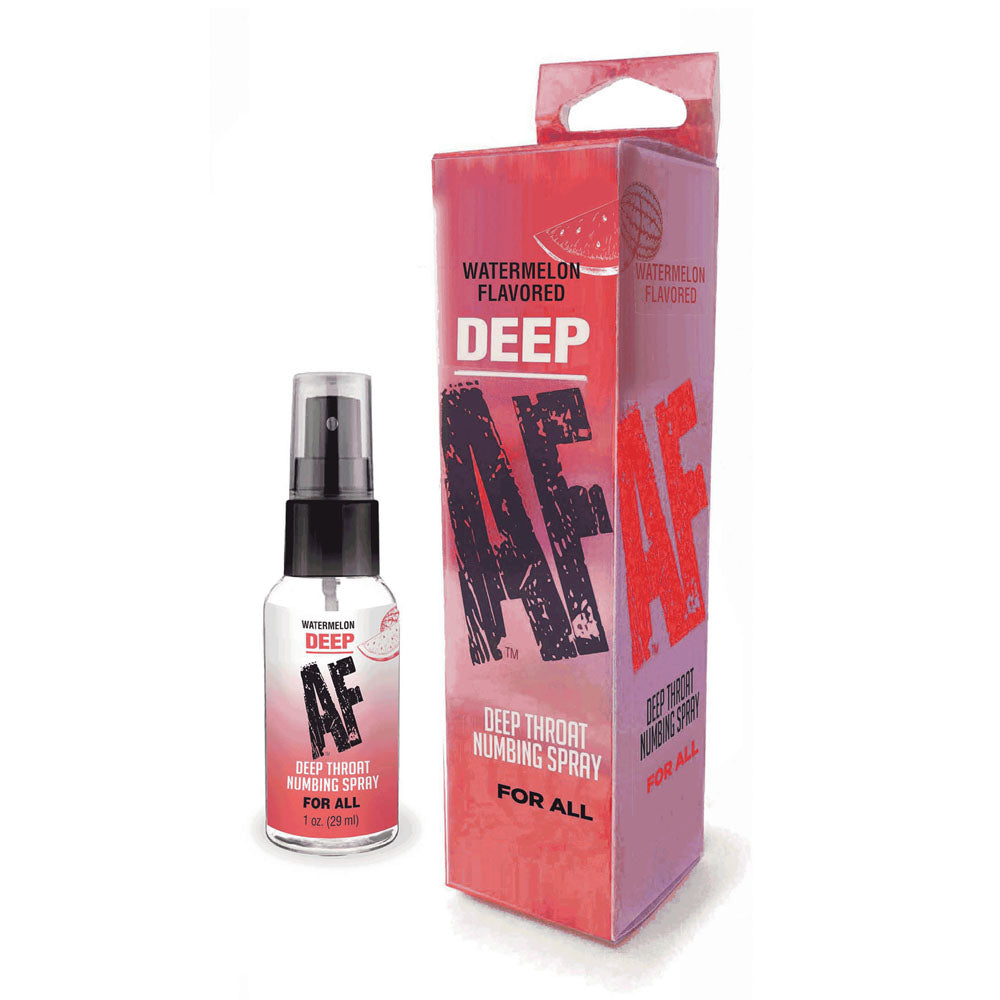Deep AF Throat Numbing Spray 29ML -Watermelon-Lubricants & Essentials - Creams & Sprays - Oral-LITTLE GENIE-Danish Blue Adult Centres