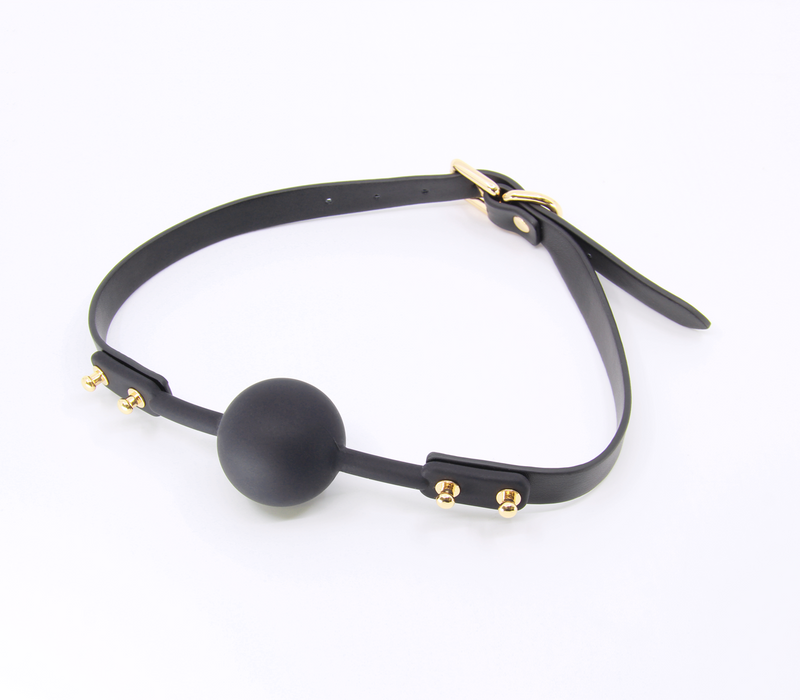 Love in Leather - Studded Gag Rose Gold