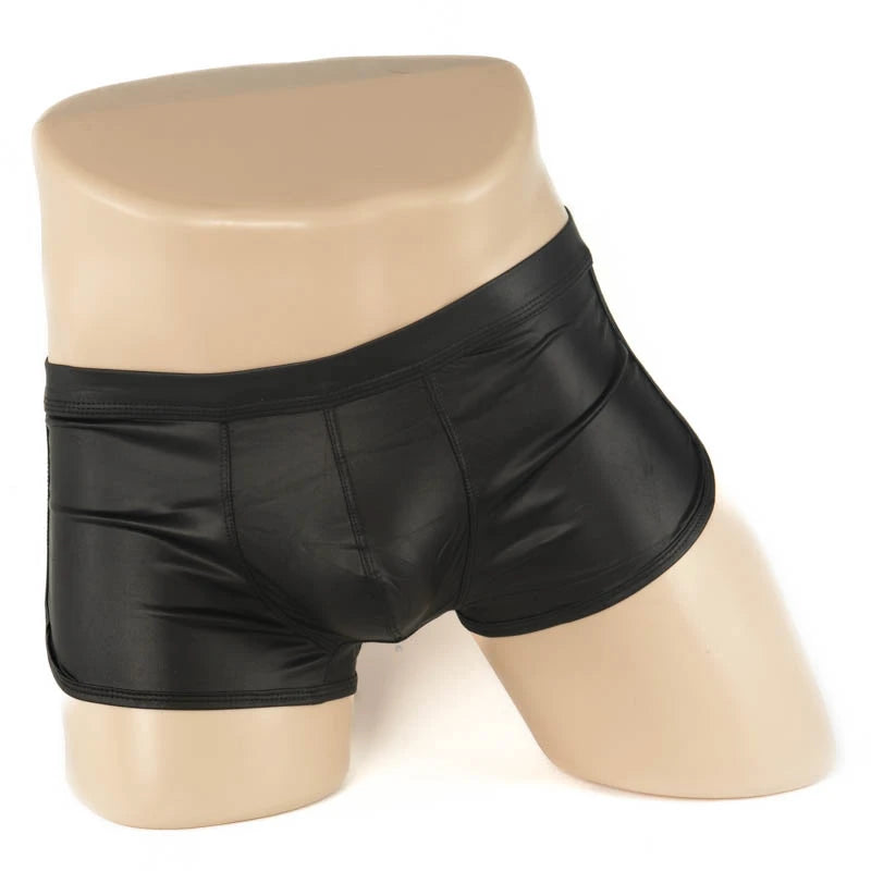 Men's Bumless Wetlook Boxer - Black