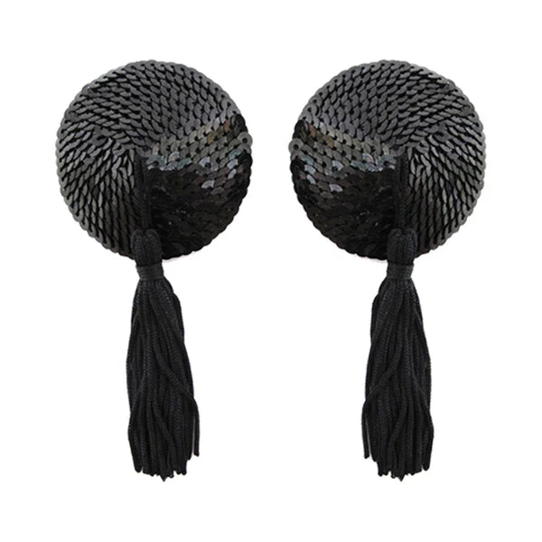 Heart Shaped Sequined Nipples Tassles - Assorted Colours
