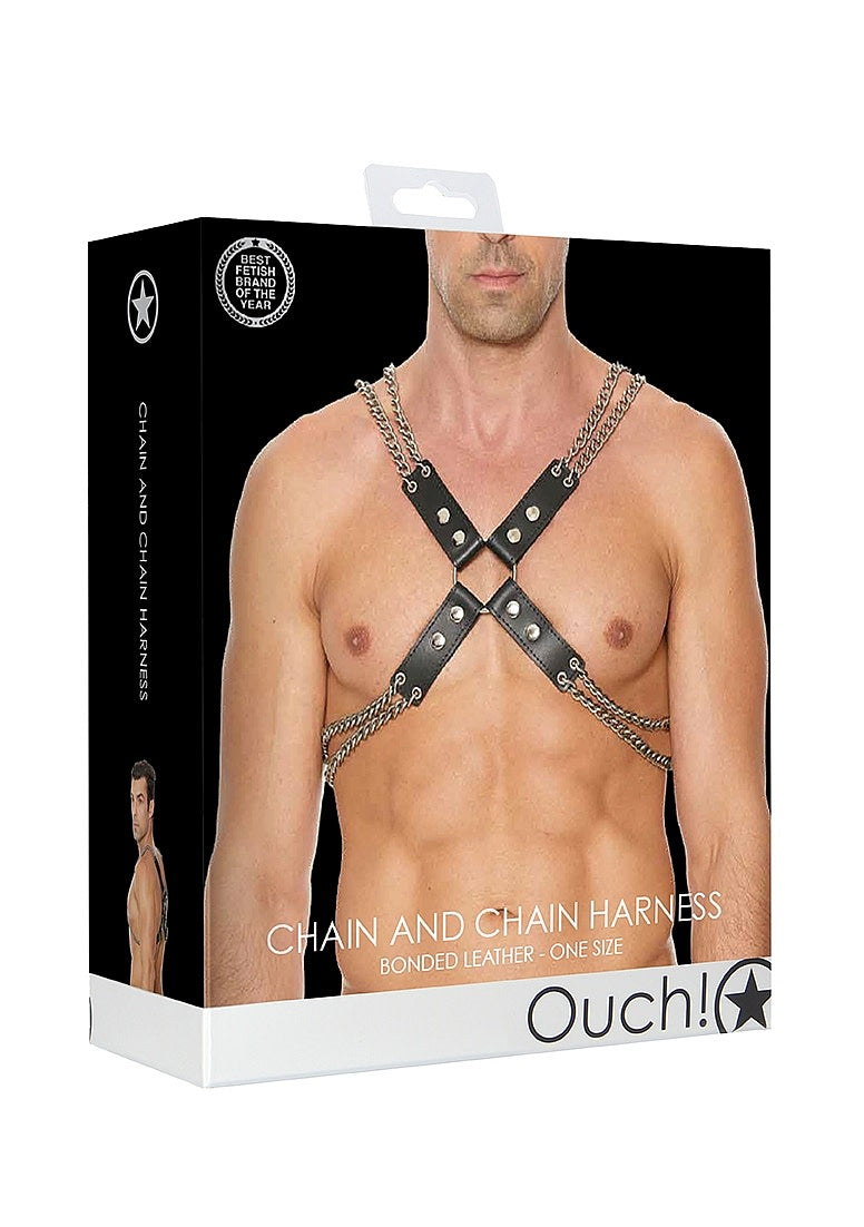 OUCH! Chain And Chain Harness - One Size - Black