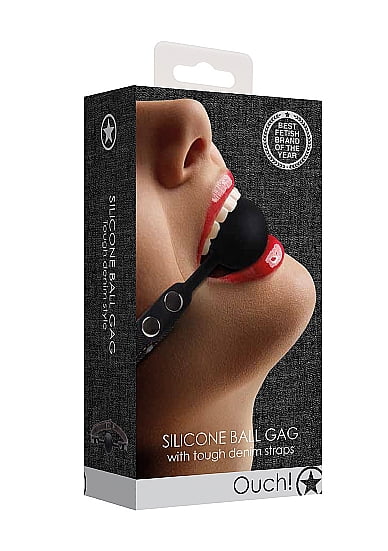 OUCH! Silicone Ball Gag - Black