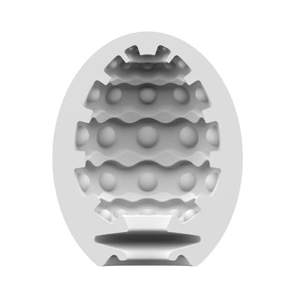 White silicone ice cube tray with unique design on a white background
