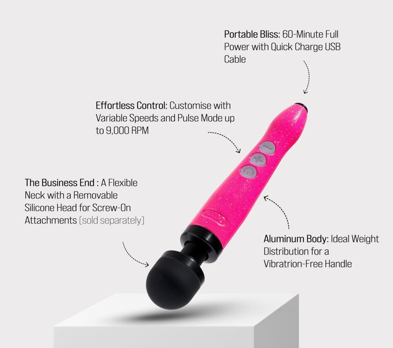 Doxy Die Cast 3R Massager - Hot Pink Glitter