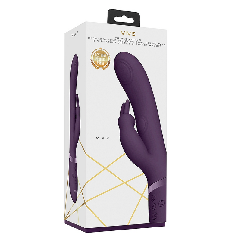 Vive May Dual-Pulse Rabbit Vibrator --Adult Toys - Vibrators - Rabbits-Vive-Danish Blue Adult Centres