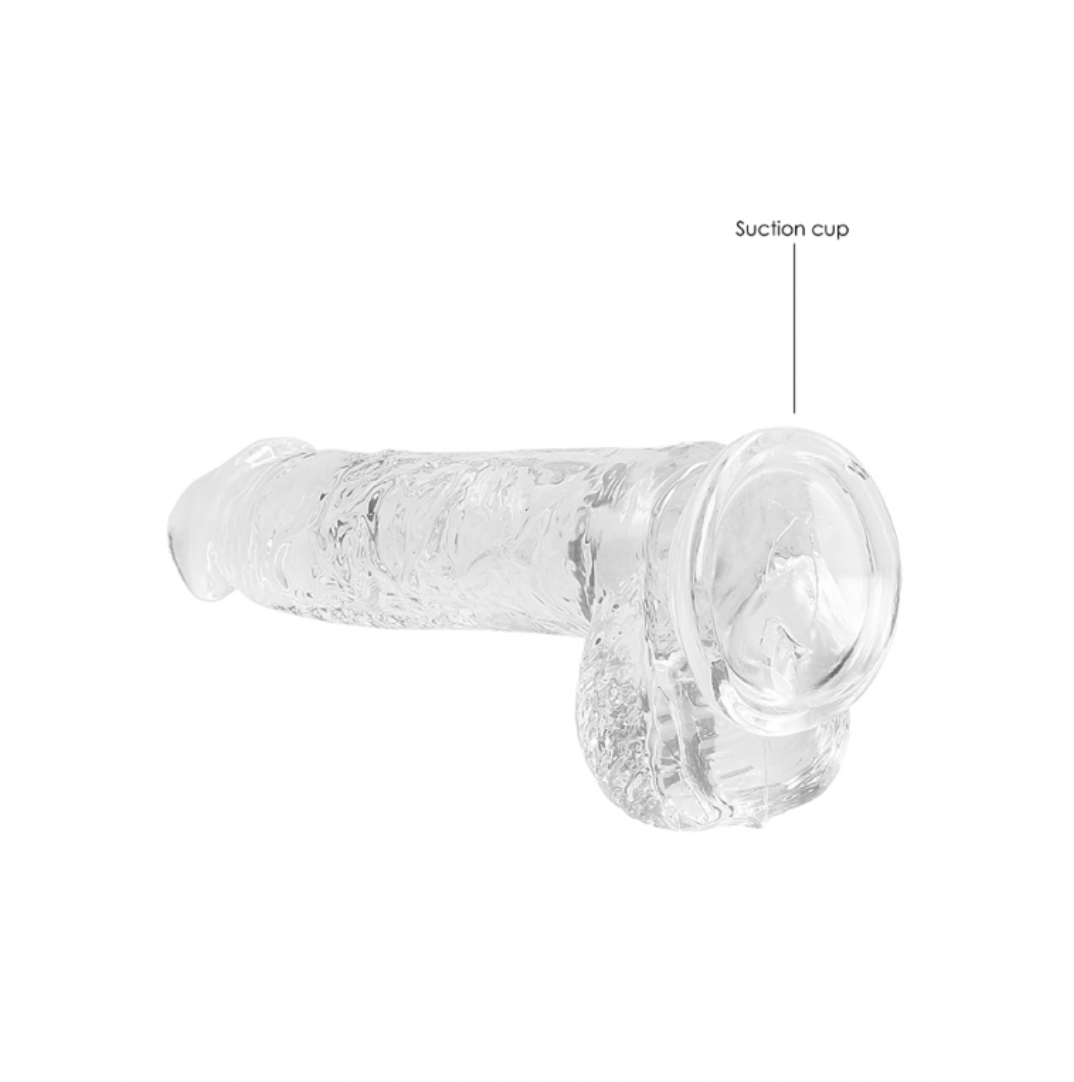 RealRock Crystal Clear Realistic With Balls 6"/15cm Translucent