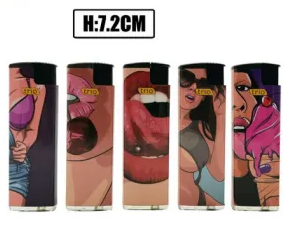 Sexy Girl Refillable Jet Lighters-Lifestyle - Lighters - Jet Lighters-Trio-Danish Blue Adult Centres