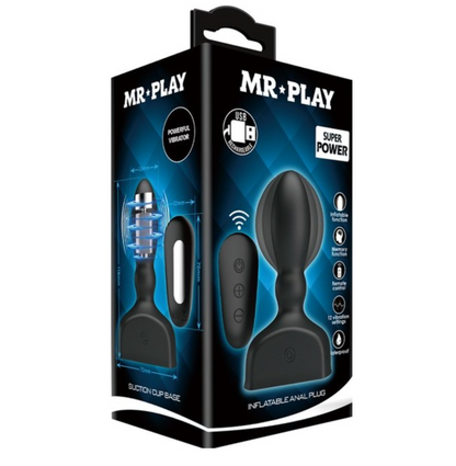 Mr. Play - Inflatable Anal Plug-Adult Toys - Anal - Plugs-Mr. Play-Danish Blue Adult Centres