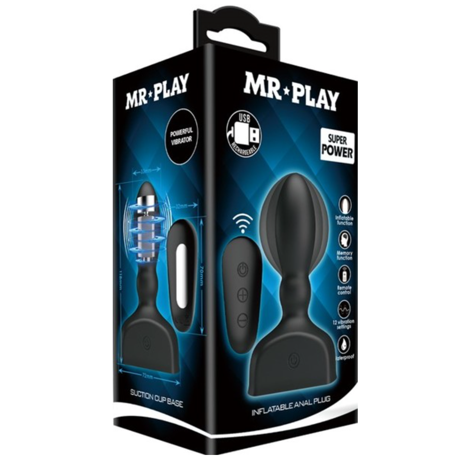 Mr. Play - Inflatable Anal Plug-Adult Toys - Anal - Plugs-Mr. Play-Danish Blue Adult Centres