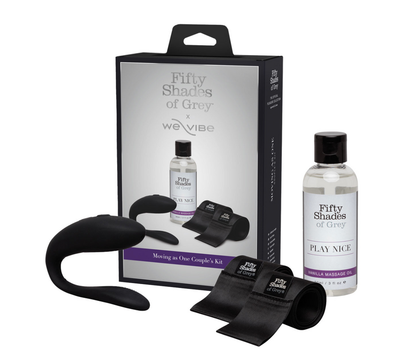 Fifty Shades Of Grey X We-Vibe - Come To Bed Sync Lite Couples Kit-Adult Toys - Vibrators - CouplesKits-We-Vibe-Danish Blue Adult Centres