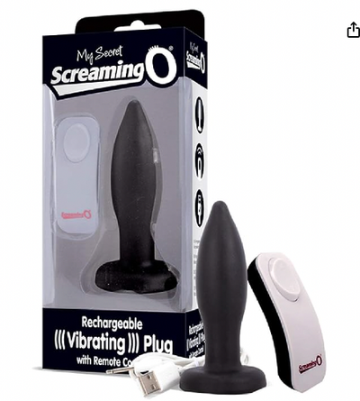 Screaming O Vibrating Plug with Remote-Adult Toys - Anal - Plugs-ScreamingO-Danish Blue Adult Centres