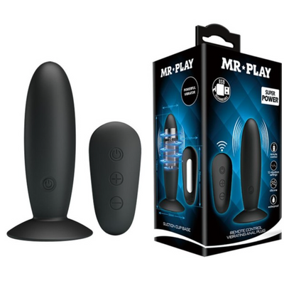 Mr. Play - Rechargeable Remote Control Vibrating Plug-Adult Toys - Anal - Plugs-Mr. Play-Danish Blue Adult Centres