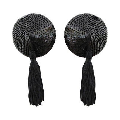 Heart Shaped Sequined Nipples Tassles - Assorted Colours
