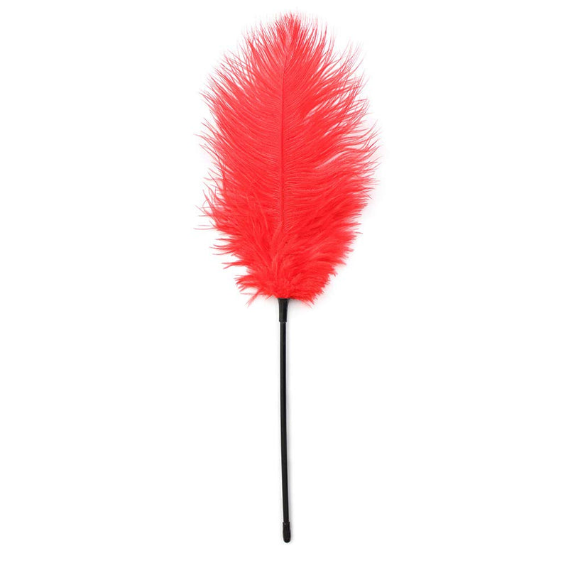 Poison Rose Ostrich Feather Tickler Red