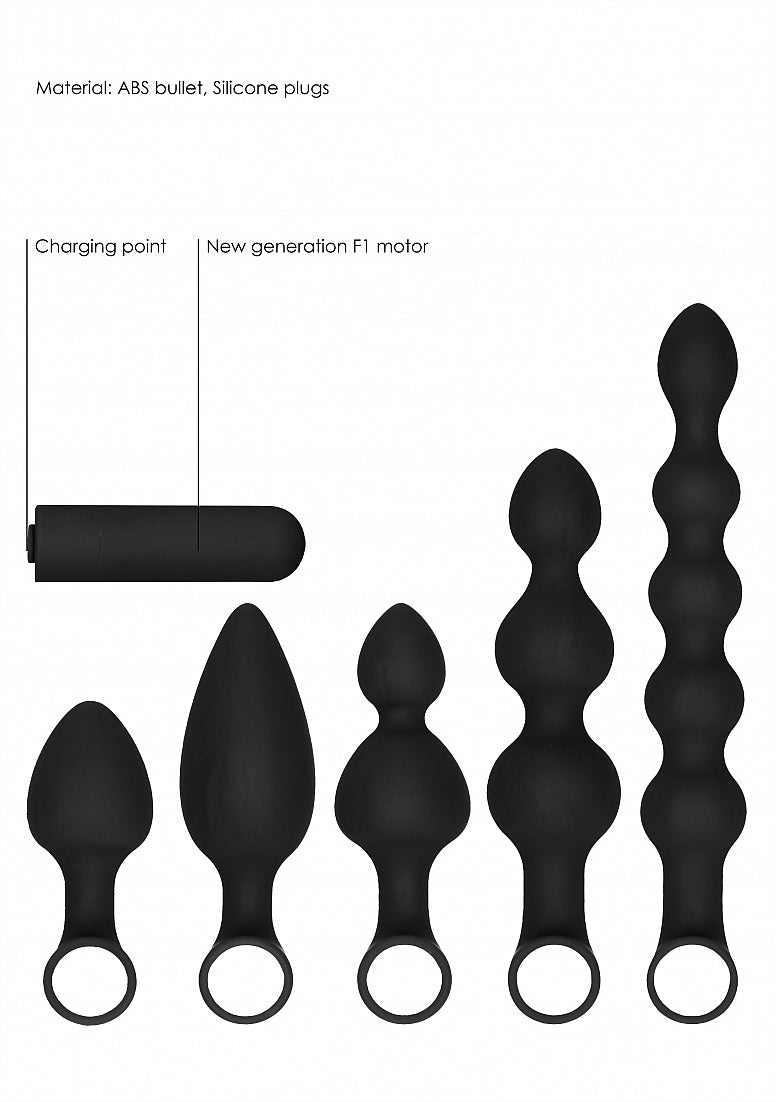 OUCH! Silicone Rechargeable Anal Set