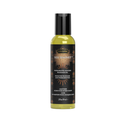 SEX MAGNET Pheromone Massage Oil Leather 2 Fl Oz