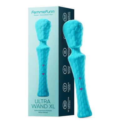 Femme Fun Ultra Wand XL Turquoise-Adult Toys - Vibrators - Wands-Femme Funn-Danish Blue Adult Centres