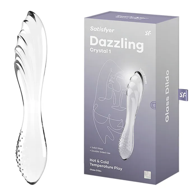 Satisfyer Dazzling Crystal 1 - Clear-Adult Toys - Dildos - Glass-Satisfyer-Danish Blue Adult Centres