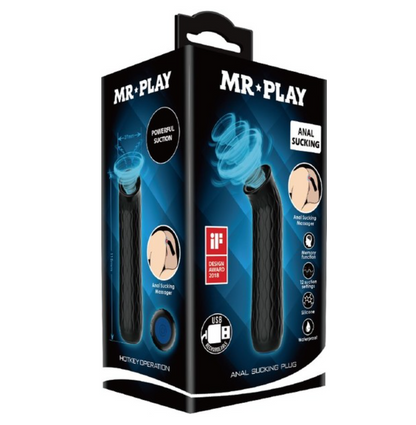 Mr. Play - Anal Sucking Plug-Adult Toys - Anal - Plugs-Mr. Play-Danish Blue Adult Centres