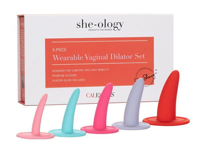 She-ology 5 Piece Wearable Vaginal Dilator Set-Adult Toys - Kegel Balls & Dilators-CalExotics-Danish Blue Adult Centres