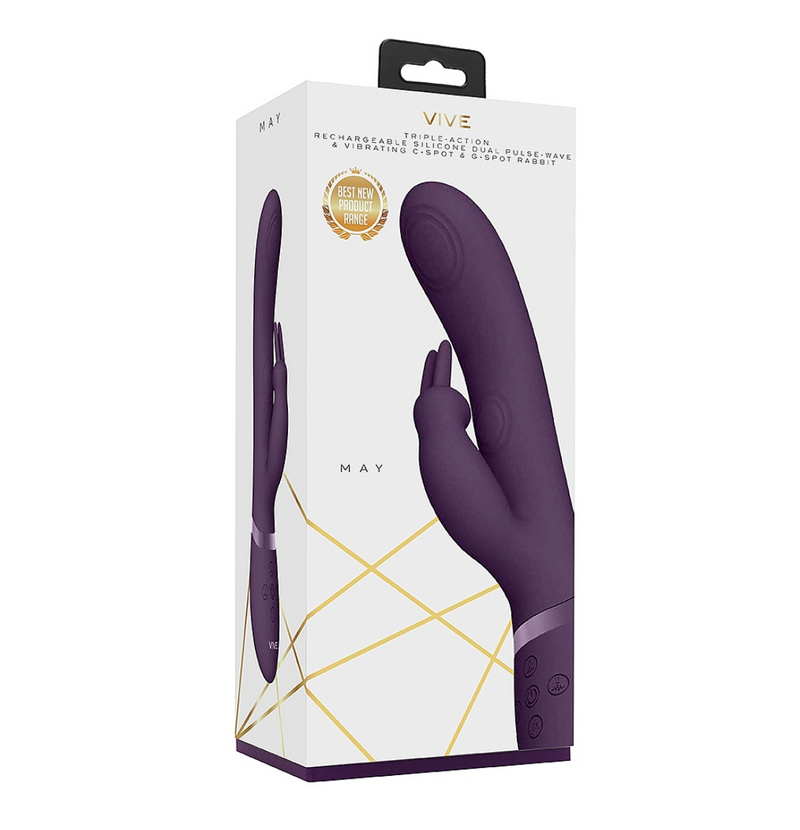 Vive May Dual-Pulse Rabbit Vibrator --Adult Toys - Vibrators - Rabbits-Vive-Danish Blue Adult Centres